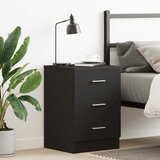  Noćni ormarić crni 38 x 35 x 56 cm od iverice | shoptok.hr