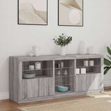  Komoda z LED lučkami siva sonoma 162x37x67 cm | Shoptok.si