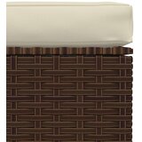  Vrtni tabure s jastukom smeđi 70 x 70 x 30 cm od poliratana | shoptok.hr