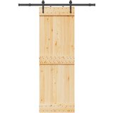 vidaXL Drsna vrata s kompletom vodil 70x210 cm trdna borovina | Shoptok.si