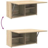 vidaXL Kopalniška stenska omarica sonoma hrast 60x25x30 cm inž. les | Shoptok.si