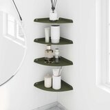  Ležeča polica s polico 4 pcs Oljčno zelena 24 x 24 x 2 cm, (5000307152) | Shoptok.si