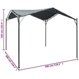 Nadstrešnica za sjenicu/paviljon/šator 3 x 3 m čelična antracit | shoptok.hr