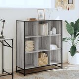 vidaXL Polica za knjige Siva Sonoma Konstruirano drvo i metal | shoptok.hr