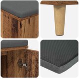  Klupa za hodnik s jastukom Staro drvo 100 x 38 x 46 cm | shoptok.hr