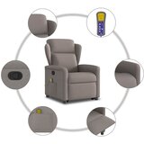  Masažni naslonjač na podizanje od tkanine smeđesivi | shoptok.hr