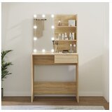 vidaXL Toaletni stolić LED boja hrasta sonome 74 5 x 40 x 141 cm | shoptok.hr