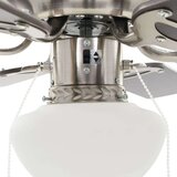 vidaXL Dekorativni stropni ventilator s svetilko 82 cm temno rjav, (21221010) | Shoptok.si