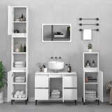 Ormarić za umivaonik bijeli 80 x 33 x 60 cm konstruirano drvo | Eponuda.com