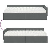  Kotni okvir postelje z matrico Drugo 2 pcs Siva blago, (5000121356) | Shoptok.si