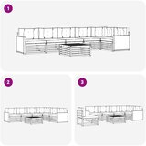  Set vanjskih sofa 7 kom. Prirodna i krem | shoptok.hr