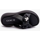 GOE Black Women's Leather Platform Sandals | Shoptok.si