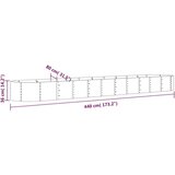  Povišena vrtna gredica od čelika 440x80x36 cm antracit | shoptok.hr
