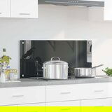 vidaXL Kuhinjska zadnja stena Temno siva Steklo 90 x 40 cm Elegantno | Shoptok.si