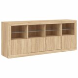  Komoda s LED svjetlima boja hrasta sonome 163x37x67 cm | Eponuda.com