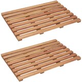  Kupaonski otirači 2 kom od masivnog bagremovog drva 56 x 37 cm | shoptok.hr