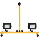 vidaXL LED reflektor z ročajem 2x10 W toplo bel | Shoptok.si