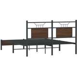  Okvir kreveta bez madraca smeđi hrast 140x190 cm izrađeno drvo | shoptok.hr
