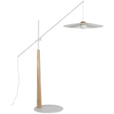 Stoječa svetilka v beli in naravni barvi (višina 200 cm) Belle –