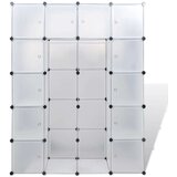 vidaXL modularni Ormar s 14 Odjeljaka Bijeli 37 x 146 x 180,5 cm | shoptok.hr
