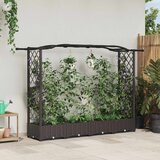  Povišeni krevet s mrežom i krovom Smeđa 207 x 40 x 126 cm PP | shoptok.hr