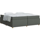  Konstrukcija postelje z vzmetnico Temno siva 200 x 200 cm blago | Shoptok.si