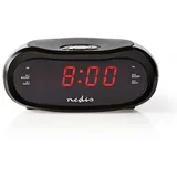 Digitalna LED AM/FM budilka z dvojnim alarmom in funkcijo dremeža, Črna, (5000232132)