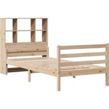 vidaXL Krevet s regalom za knjige bez madraca 100 x 200 cm od borovine | shoptok.hr