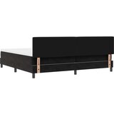 Box Spring postelja z vzmetnico Črna 200x200 cm Žamet, (22051085) | Shoptok.si
