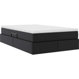 Krevet s madracem i skladištem Crna 120 x 200 cm Lažna koža | shoptok.hr