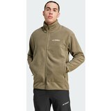 Adidas Tehnička flis jakna maslinasta / bijela | shoptok.hr