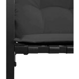  Drvena klupska klupa s jastukom Siva 114 x 55 x 77 cm | shoptok.hr
