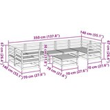  8-dijelni set vrtnih sofa od masivnog drva duglazije | shoptok.hr