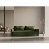 Cosmopolitan Design Zelena žametna raztegljiva sedežna garnitura s prostorom za shranjevanje 238 cm Belfast – | Shoptok.si