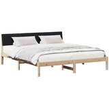  Okvir kreveta Smeđa i crna 180 x 200 cm Masivna borovina | Eponuda.com