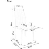  Stolica ATOM - baršun - bež | shoptok.hr