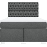  Krevet s oprugama i madracem tamnosivi 140x190 cm od tkanine | shoptok.hr