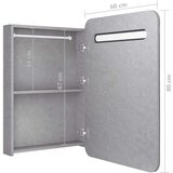 vidaXL led kopalniška omarica z ogledalom betonsko siva 60x11x80 cm | Shoptok.si