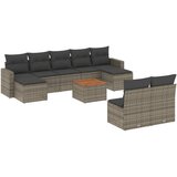 Maison Chic Seti vrtnega pohištva - Vrtna garnitura - Vrtni pohištvo set 10-delna z blazinami siv poli ratan, (21816021) | Shoptok.si