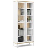 Tvilum Bijela/u prirodnoj boji vitrina u dekoru hrasta 89x203x36 cm Roomers – | shoptok.hr