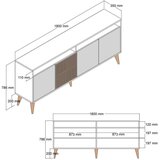 Kalune Design Milan - Walnut, Cream WalnutCream Console | ePonuda.com