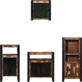 vidaXL Set namještaja za kupaonicu 4 pcs Čvrsto reciklirano drvo | shoptok.hr
