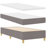  LED Box Spring Postelja z vzmetnico Taupe 80 x 200 cm blago, (5000141997) | Shoptok.si