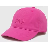 GAP Pamučna kapa sa šiltom za bebe boja: ružičasta, glatka