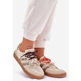 Boto Women's Sneakers With Double Lacing Leopard Beige Ollabes | shoptok.hr