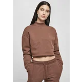 UC Ladies Ladies Cropped Oversized Sweat High Neck Crew Bark