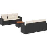  The Living Store Vrtna sedežna garnitura 7-delna z blazinami črn poli ratan - Vrtna Sedežna Garniture, (21446795) | Shoptok.si