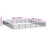  Kavez za pse crni 36 m² čelični | shoptok.hr