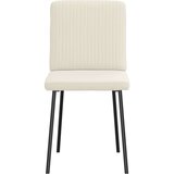vidaXL Jedilni stoli 2 kosa krem žamet | Shoptok.si