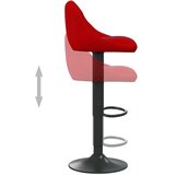 vidaXL Barski stolček vinsko rdeč žamet | Shoptok.si